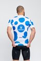 BONAVELO Cyklistický dres s krátkým rukávem - LA VUELTA - bílá/modrá