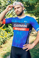 BONAVELO Cyklistický dres s krátkým rukávem - GARMIN SHARP - modrá/černá