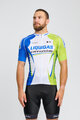 BONAVELO Cyklistický dres s krátkým rukávem - LIQUIGAS CANNONDALE - modrá/zelená/bílá