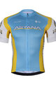 BONAVELO Cyklistický dres s krátkým rukávem - ASTANA - žlutá/tyrkysová