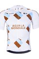 BONAVELO Cyklistický dres s krátkým rukávem - AG2R LA MONDIALE - bílá/modrá
