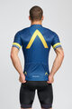 BONAVELO Cyklistický dres s krátkým rukávem - AQUA BLUE - modrá/zlatá