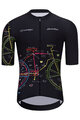 HOLOKOLO Cyklistický dres s krátkým rukávem - MAAPPI DARK - černá/vícebarevná