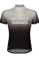 SCOTT Cyklistický dres s krátkým rukávem - SCOTT-SRAM PRO - černá/bílá