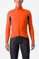 CASTELLI Cyklistická zateplená bunda - PERFETTO ROS 2 CONVERTIBLE - oranžová