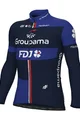 ALÉ Cyklistický dres s dlouhým rukávem zimní - GROUPAMA FDJ 2024 - modrá