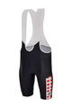 SANTINI Cyklistické kalhoty krátké s laclem - TDF KING - černá/bílá