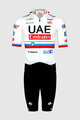 PISSEI Cyklistická kombinéza - UAE TEAM EMIRATES 2024 SLOVENIA CHAMPION - bílá/černá