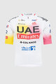 PISSEI Cyklistický dres s krátkým rukávem - UAE TEAM EMIRATES REPLICA - GIRO + TOUR 24 - bílá/růžová/žlutá