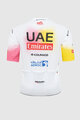 PISSEI Cyklistický dres s krátkým rukávem - UAE TEAM EMIRATES REPLICA - GIRO + TOUR 24 - bílá/růžová/žlutá