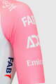 PISSEI Cyklistický dres s krátkým rukávem - UAE TEAM EMIRATES REPLICA GIRO D'ITALIA 2024 - bílá/růžová