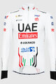 PISSEI Cyklistický dres s dlouhým rukávem zimní - UAE TEAM EMIRATES 2024 - bílá