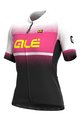 ALÉ Cyklistický dres s krátkým rukávem - BLEND LADY - černá/bílá/růžová