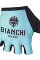 BIANCHI MILANO Cyklistické rukavice krátkoprsté - DIVOR - světle modrá/černá