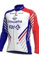 ALÉ Cyklistický dres s dlouhým rukávem zimní - GROUPAMA FDJ 20 WNT - červená/bílá/modrá