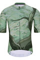 HOLOKOLO Cyklistický krátký dres a krátké kalhoty - FOREST  - zelená/oranžová/hnědá