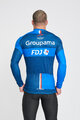 BONAVELO Cyklistický dres s dlouhým rukávem zimní - FDJ 2024 WINTER - modrá/černá