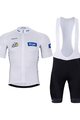 BONAVELO Cyklistický krátký dres a krátké kalhoty - TOUR DE FRANCE 2024 - bílá/černá/modrá
