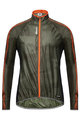 SANTINI Cyklistická větruodolná bunda - FINE WINDBREAKER - oranžová/zelená