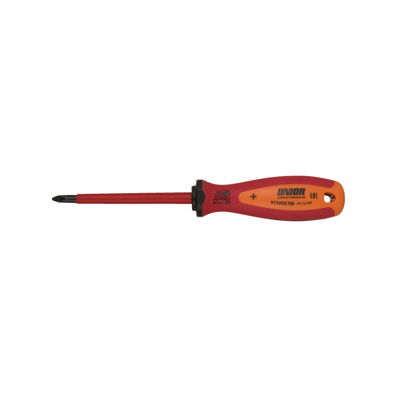 
                UNIOR šroubovák - SCREWDRIVER VDE TBI PH2 x 100 - červená
            