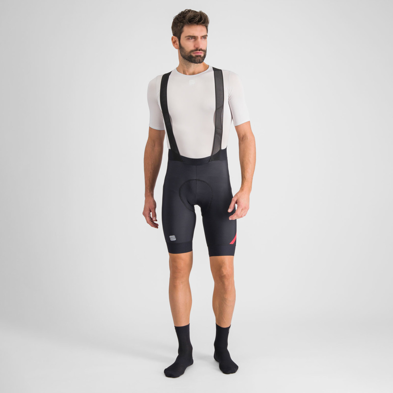 
                SPORTFUL Cyklistické kalhoty krátké s laclem - FIANDRE NORAIN PRO - černá
            