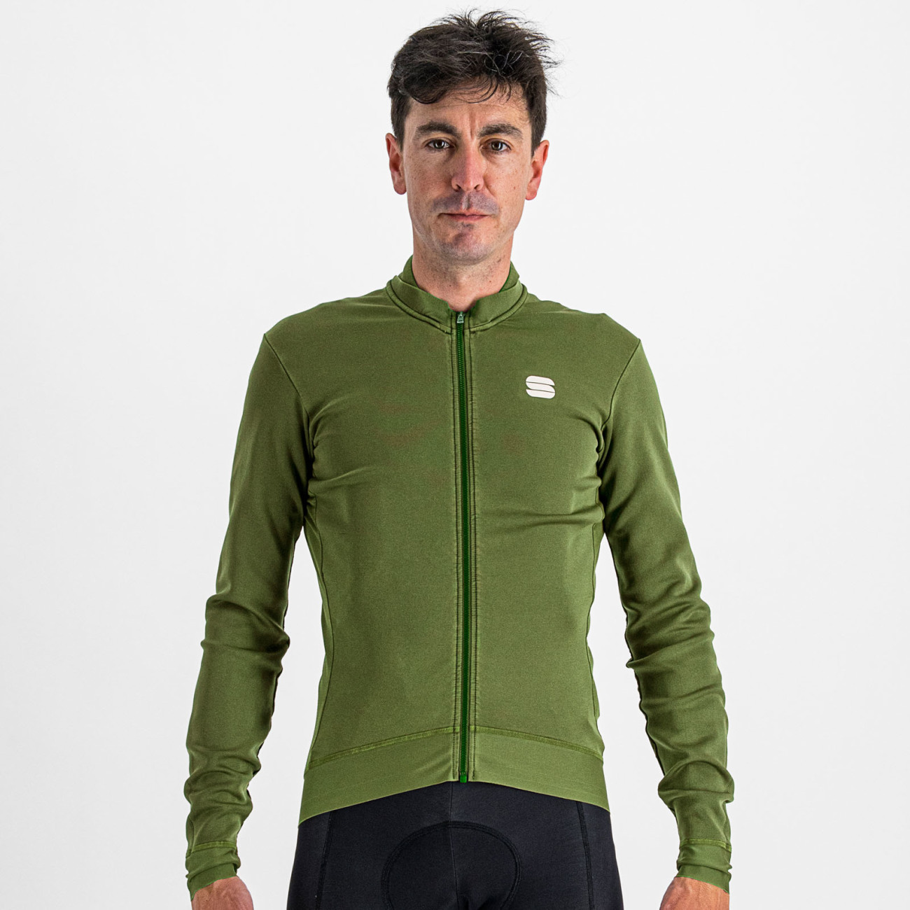 
                SPORTFUL Cyklistický dres s dlouhým rukávem zimní - MONOCROM THERMAL - zelená
            
