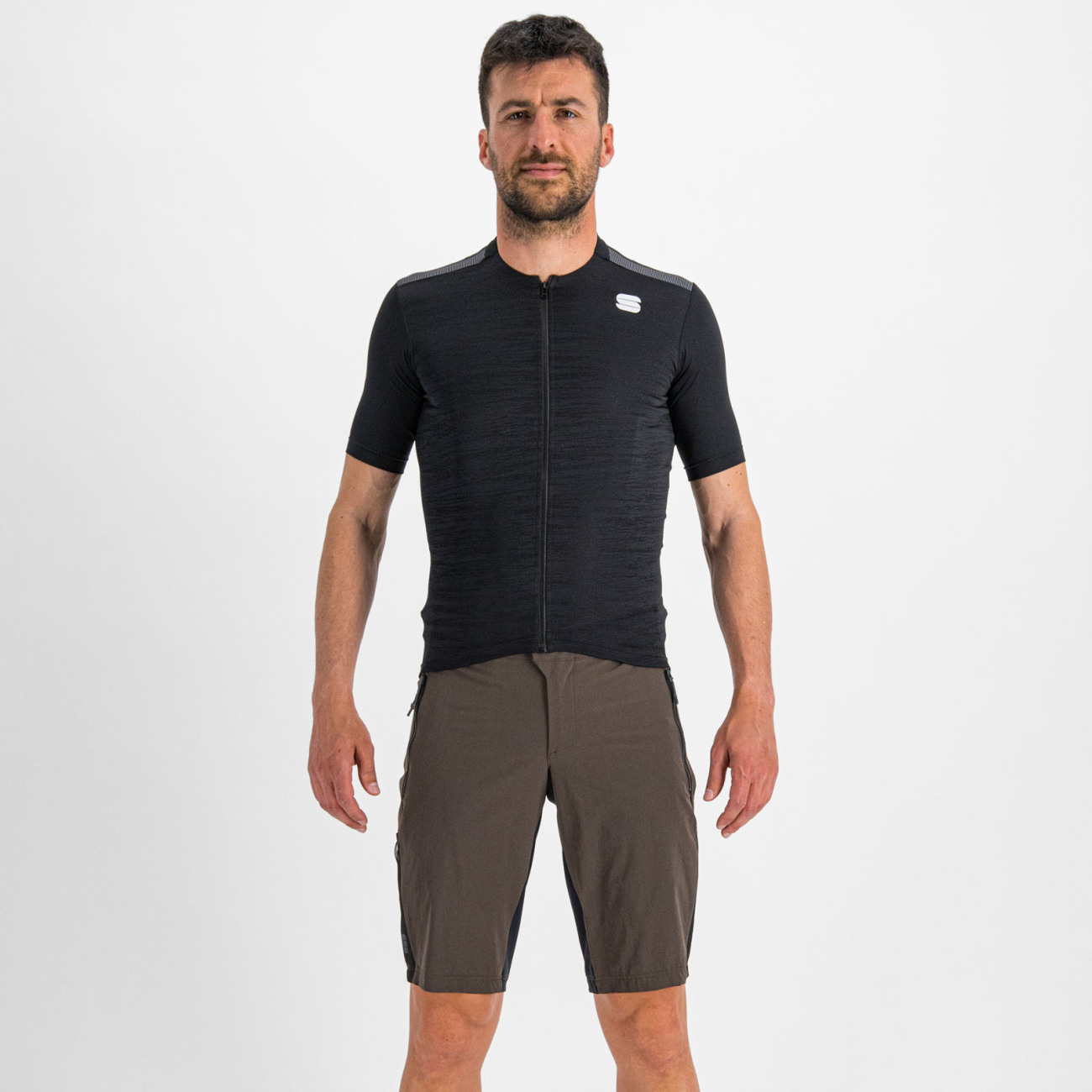 
                SPORTFUL Cyklistické kalhoty krátké bez laclu - SUPERGIARA - hnědá 2XL
            