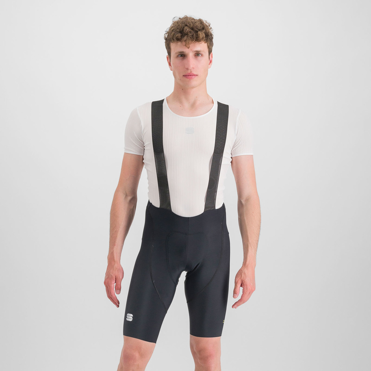 
                SPORTFUL Cyklistické kalhoty krátké s laclem - BODYFIT CLASSIC - černá/zlatá
            