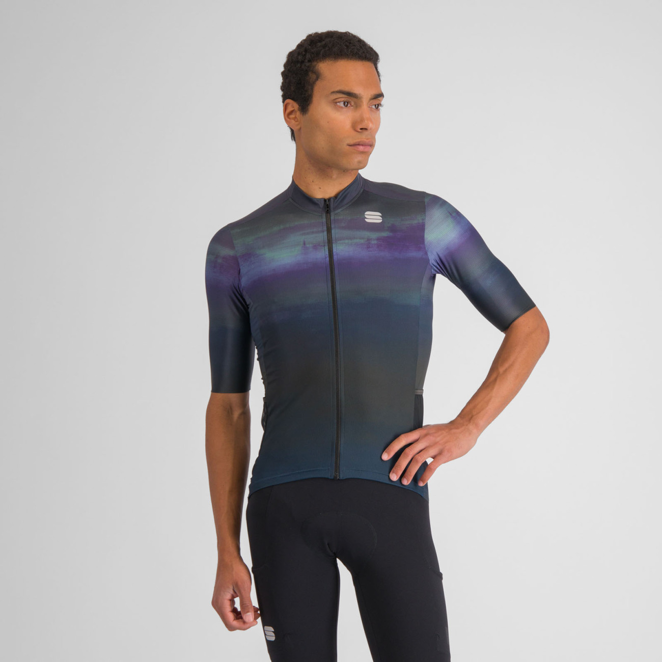 
                SPORTFUL Cyklistický dres s krátkým rukávem - FLOW SUPERGIARA - šedá/modrá 2XL
            