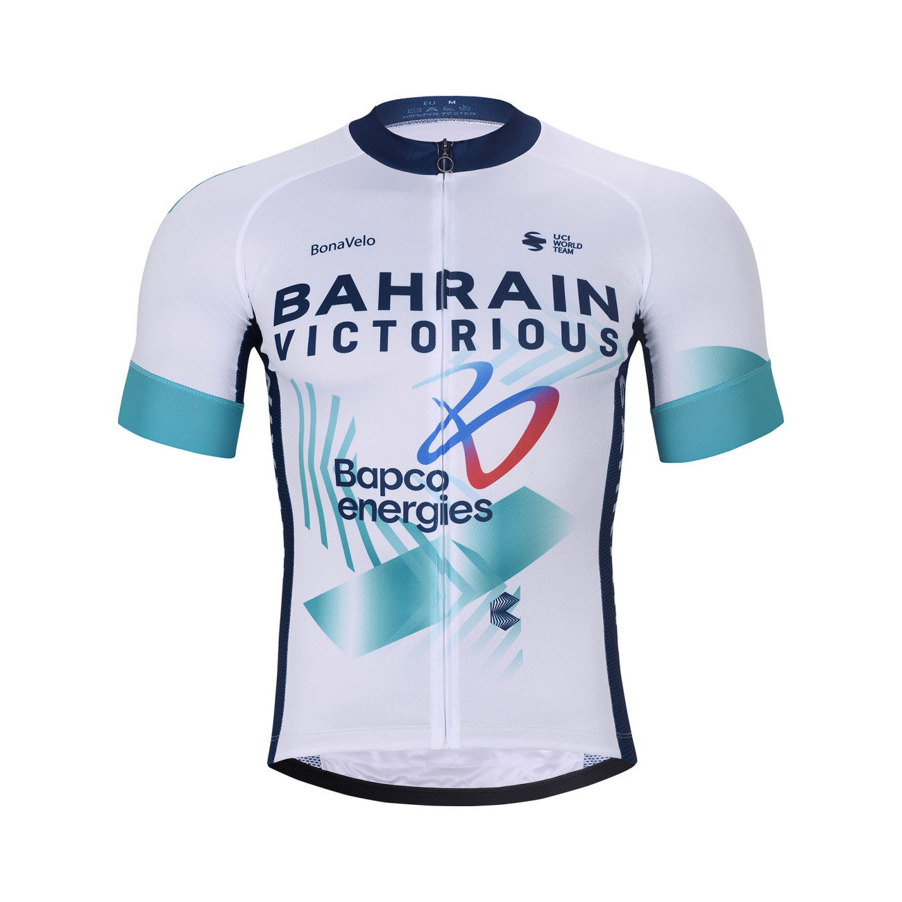 
                BONAVELO Cyklistický dres s krátkým rukávem - BAHRAIN VICTORIOUS 2024 - bílá/světle zelená
            