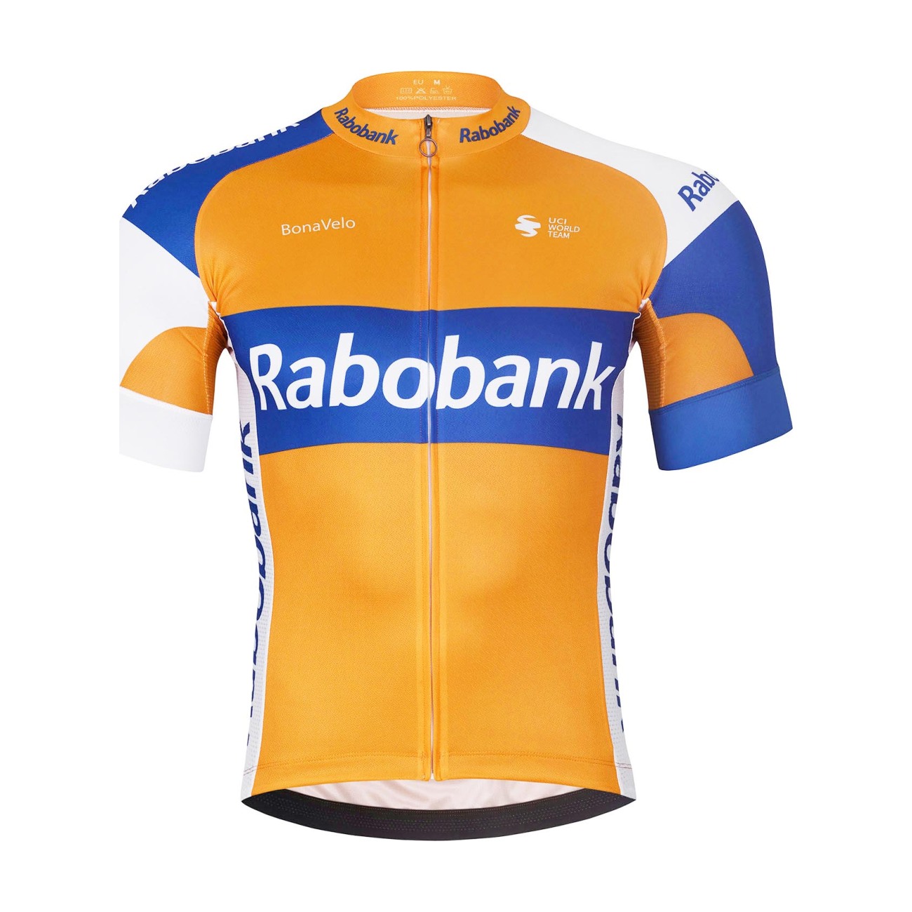 
                BONAVELO Cyklistický dres s krátkým rukávem - RABOBANK - oranžová/modrá
            