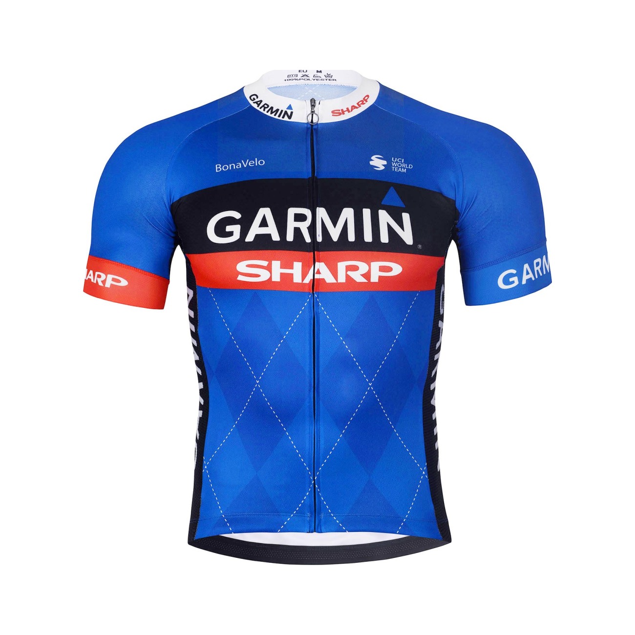 
                BONAVELO Cyklistický dres s krátkým rukávem - GARMIN SHARP - modrá/černá 3XL
            