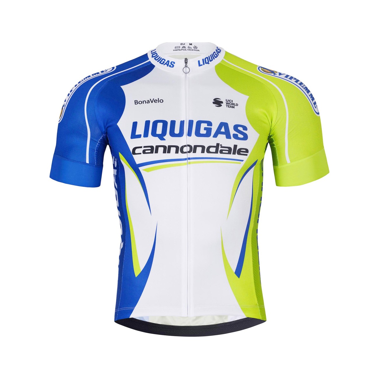 
                BONAVELO Cyklistický dres s krátkým rukávem - LIQUIGAS CANNONDALE - modrá/zelená/bílá 4XL
            