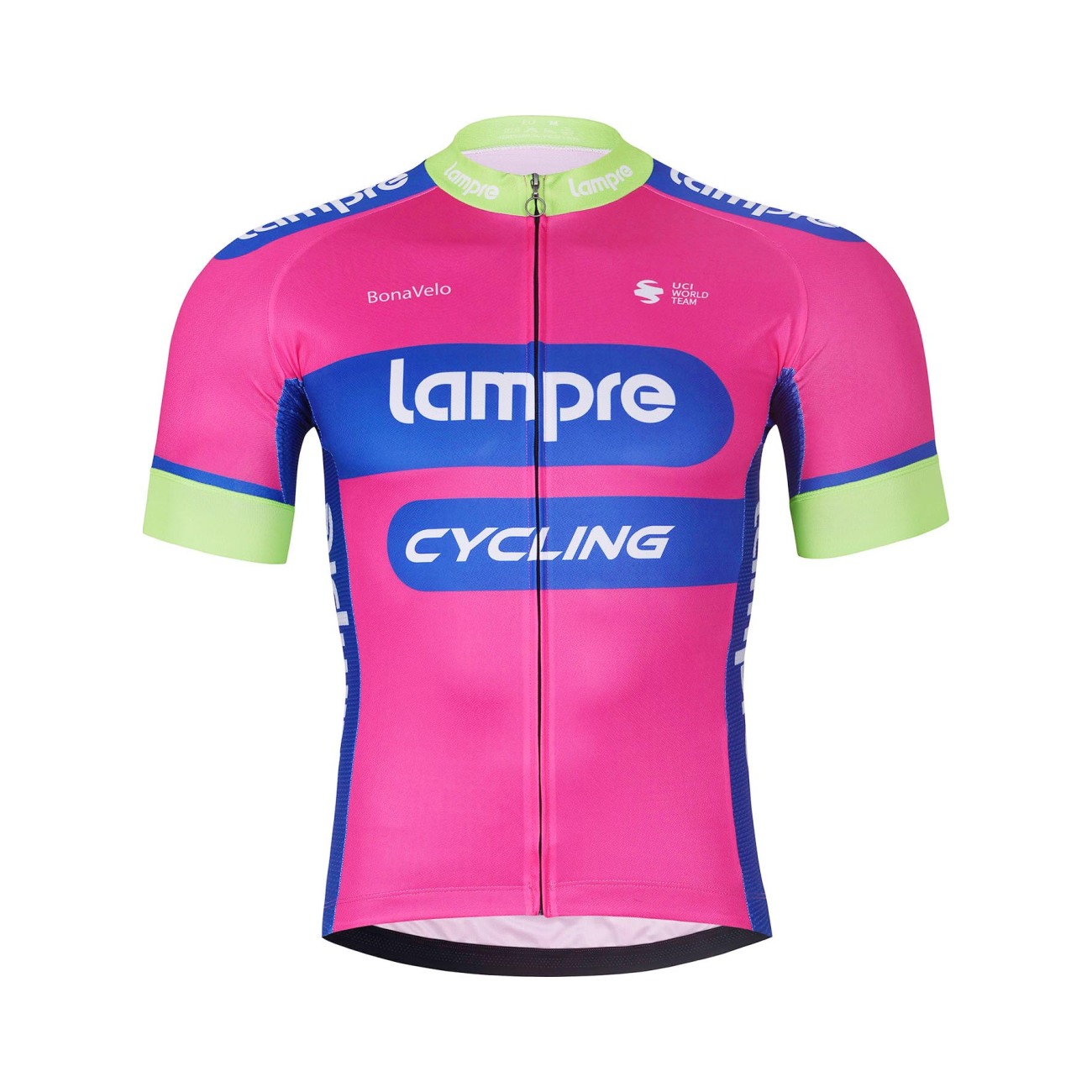 
                BONAVELO Cyklistický dres s krátkým rukávem - LAMPRE - růžová/modrá 5XL
            
