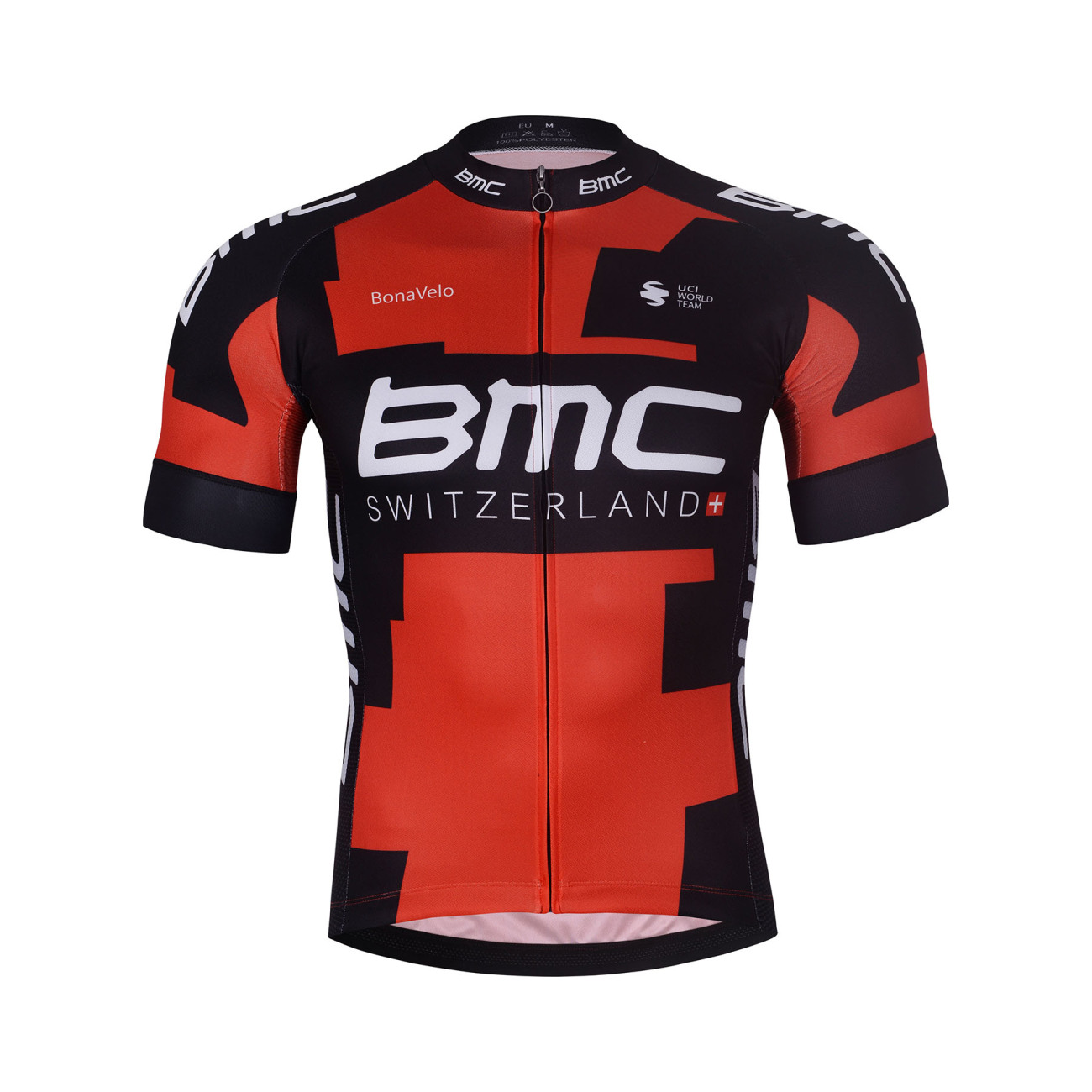 
                BONAVELO Cyklistický dres s krátkým rukávem - BMC - červená/černá
            