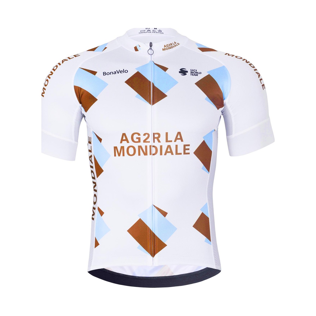 
                BONAVELO Cyklistický dres s krátkým rukávem - AG2R LA MONDIALE - bílá/modrá
            