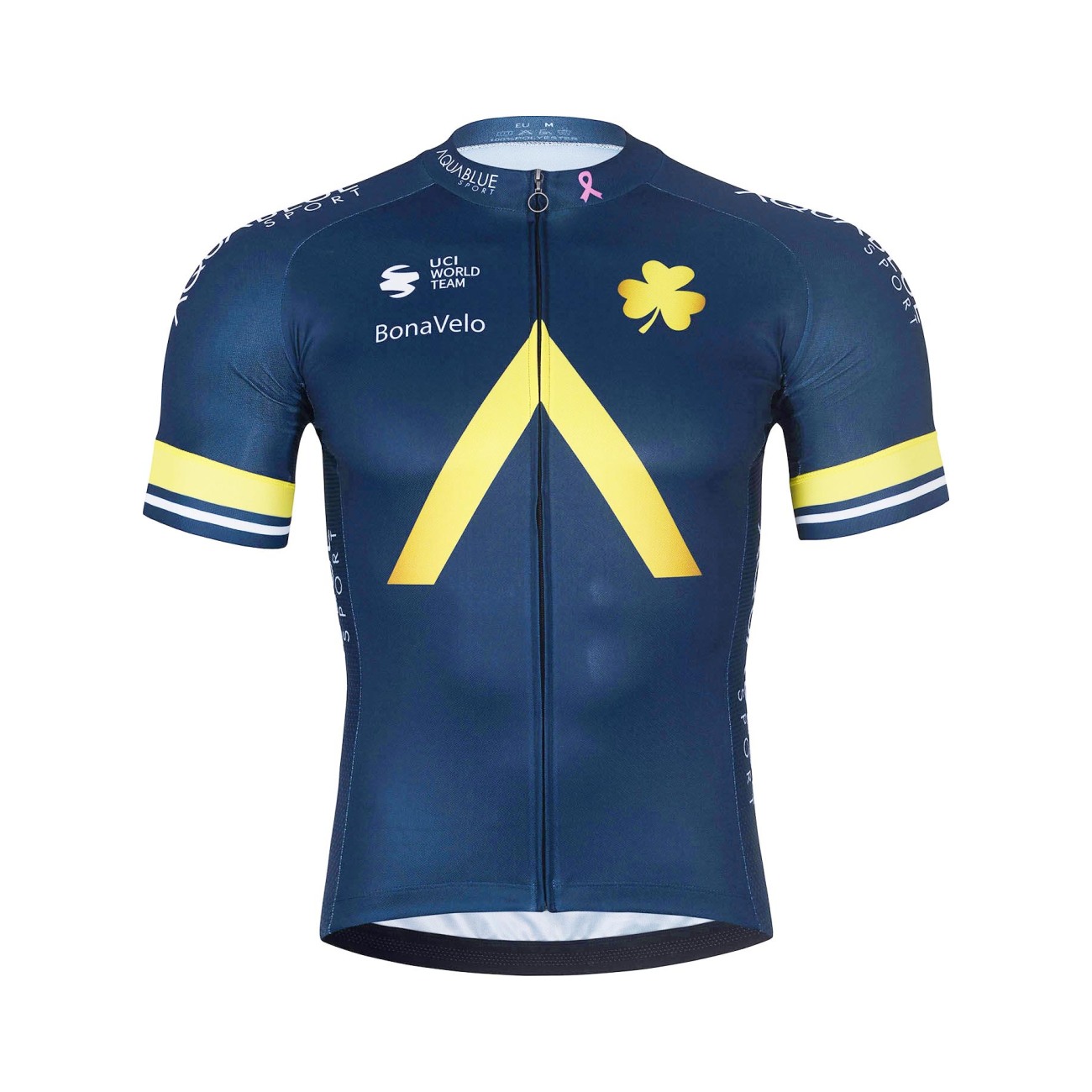 
                BONAVELO Cyklistický dres s krátkým rukávem - AQUA BLUE - modrá/zlatá L
            