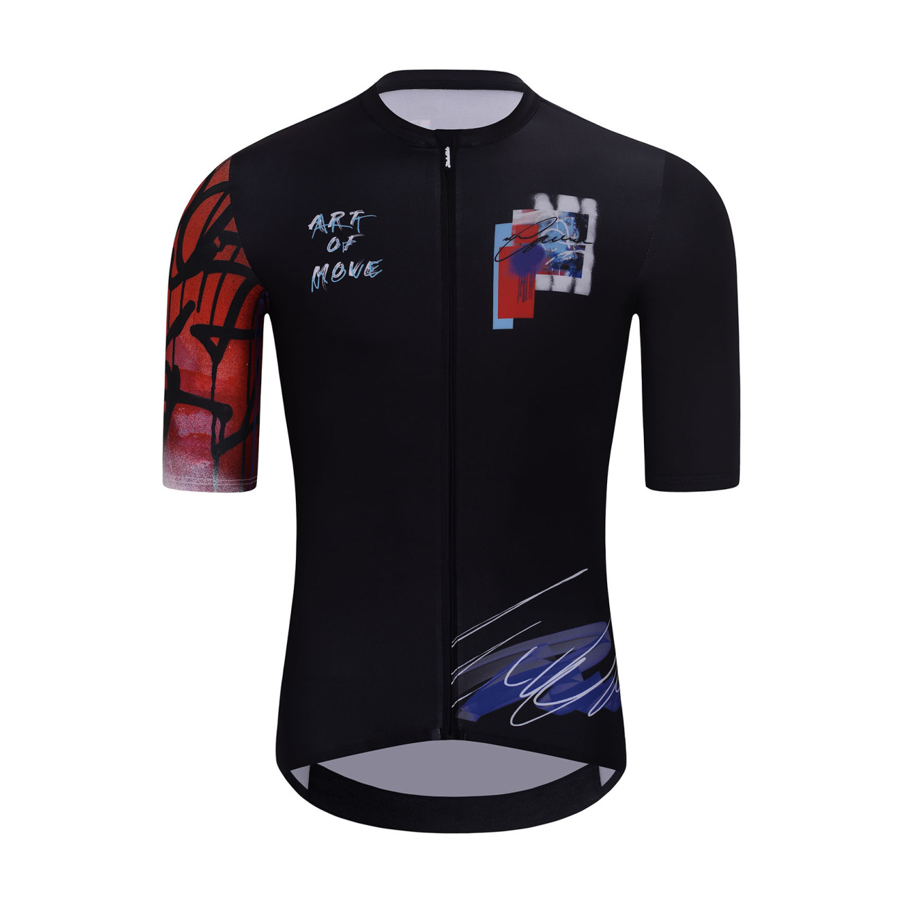
                HOLOKOLO Cyklistický dres s krátkým rukávem - SKETCH - černá/červená XL
            