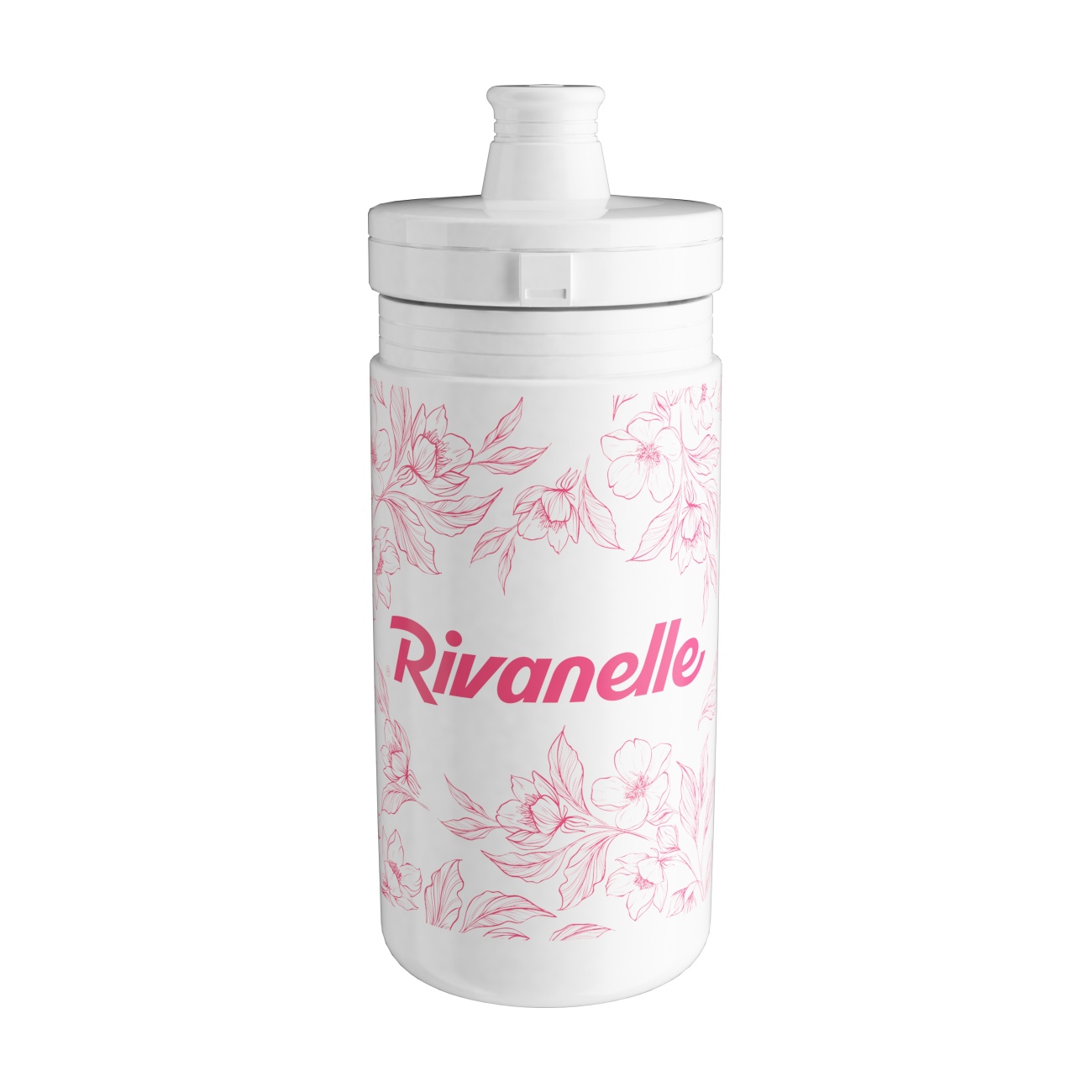 
                RIVANELLE BY HOLOKOLO Cyklistická láhev na vodu - HYDRA 550 ml - bílá/růžová
            