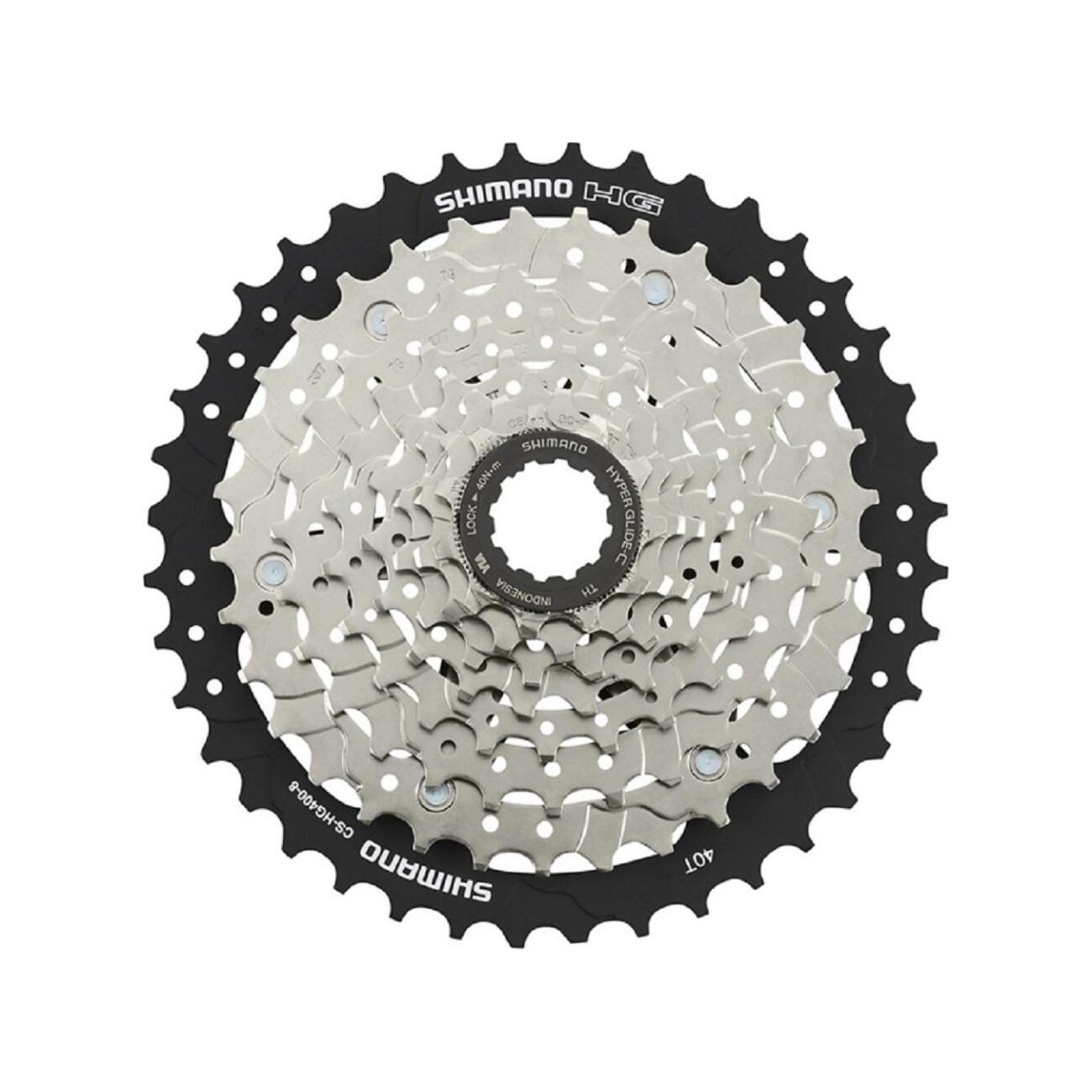 
                SHIMANO kazeta - CASSETTE HG400 8 11-40 - stříbrná/černá
            