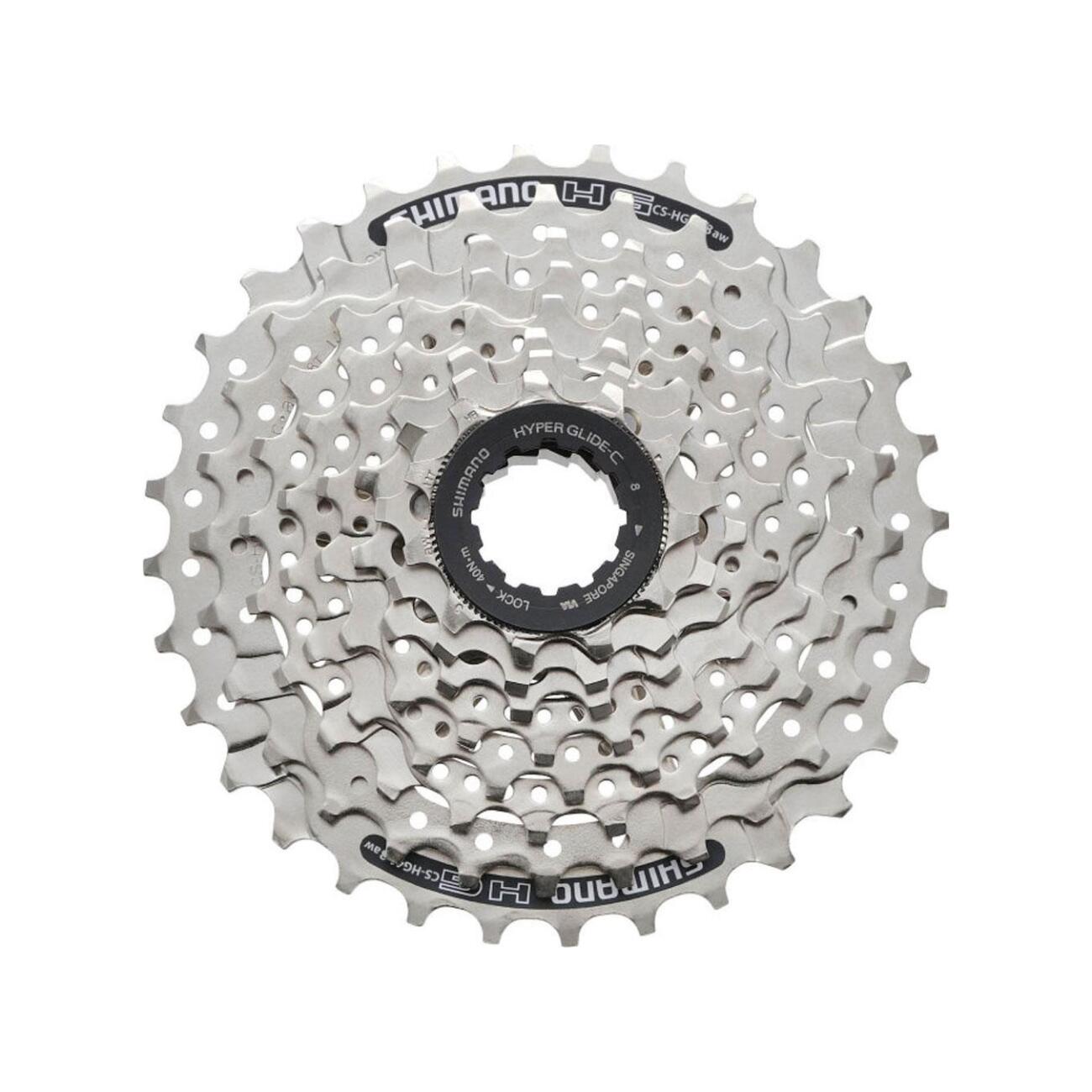 
                SHIMANO kazeta - CASSETTE HG41 8 11-30 - stříbrná
            