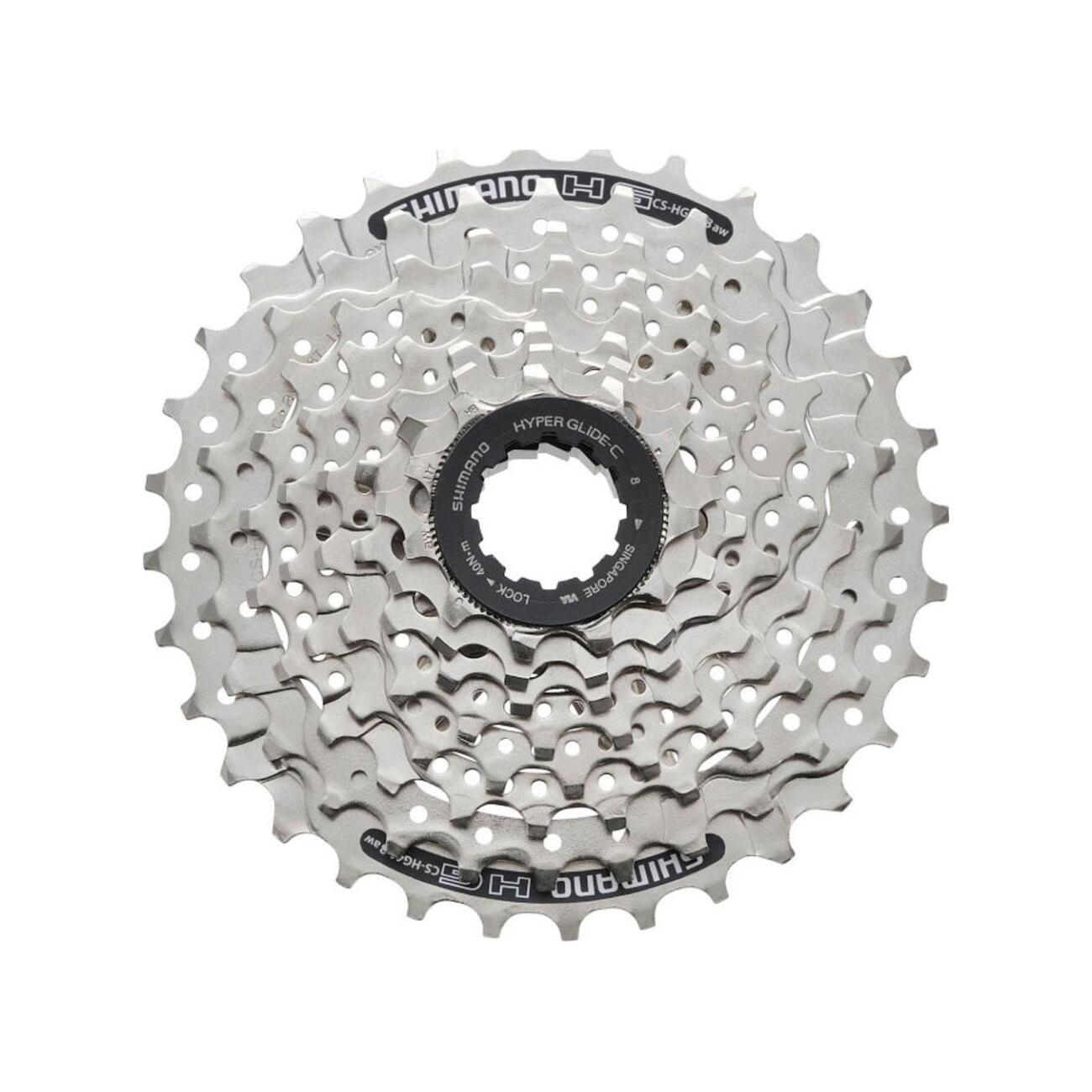 
                SHIMANO kazeta - CASSETTE HG41 8 11-34 - stříbrná
            