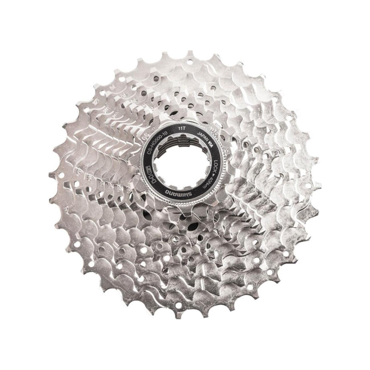 
                SHIMANO kazeta - CASSETTE HG500 10 11-32 - stříbrná
            