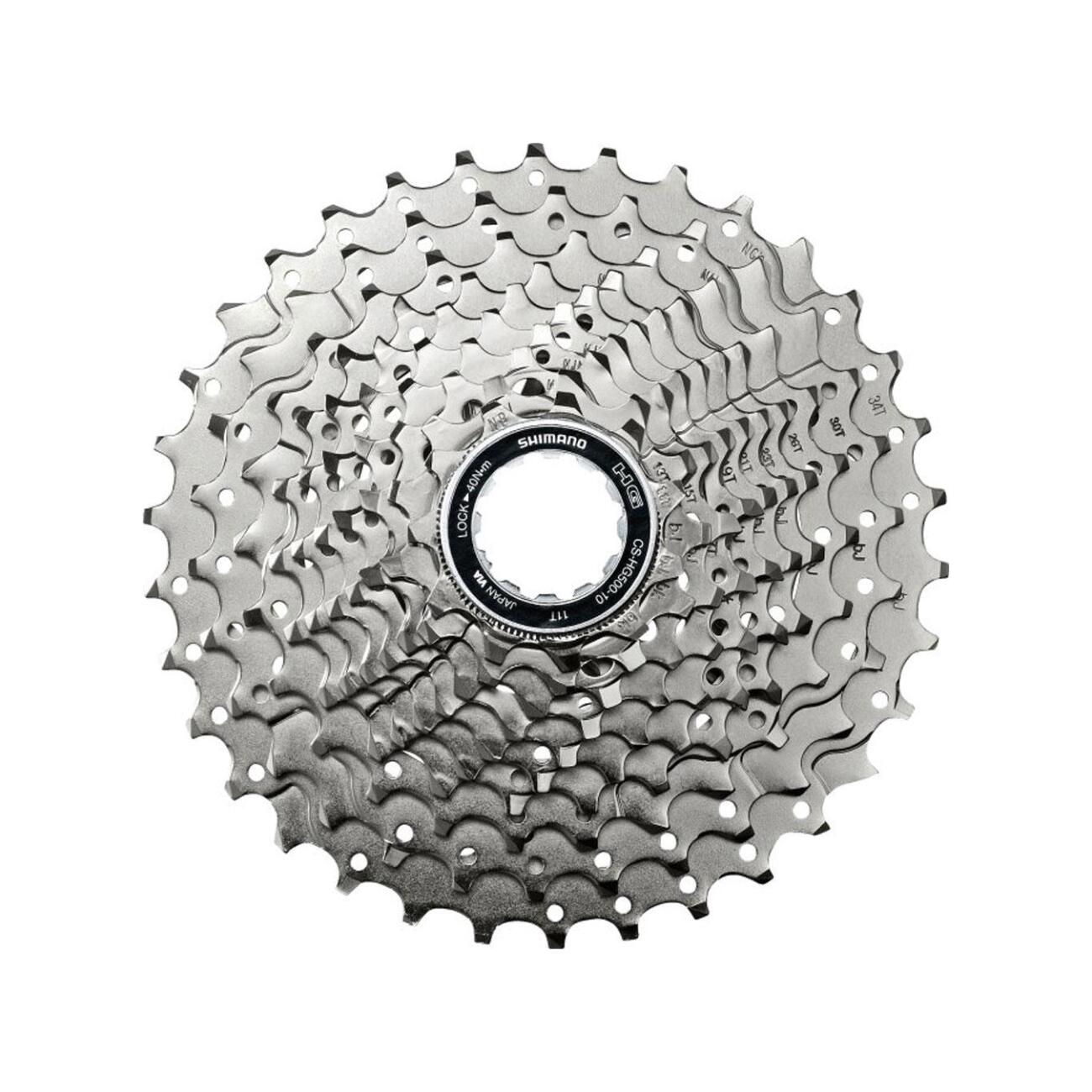 
                SHIMANO kazeta - CASSETTE HG500 10 11-34 - stříbrná
            