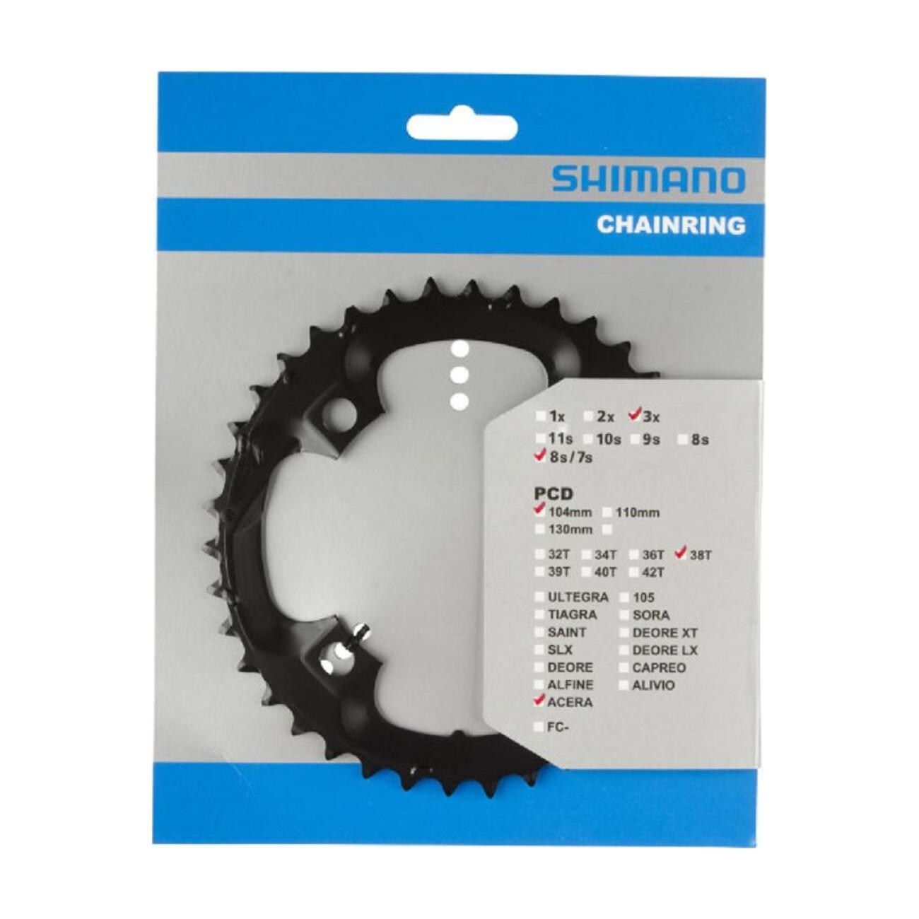 
                SHIMANO převodník - CHAINRING M361 38 - černá
            