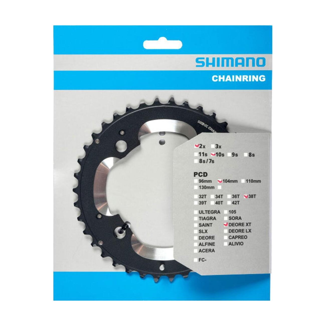 
                SHIMANO převodník - DEORE XT M785 38 - černá
            