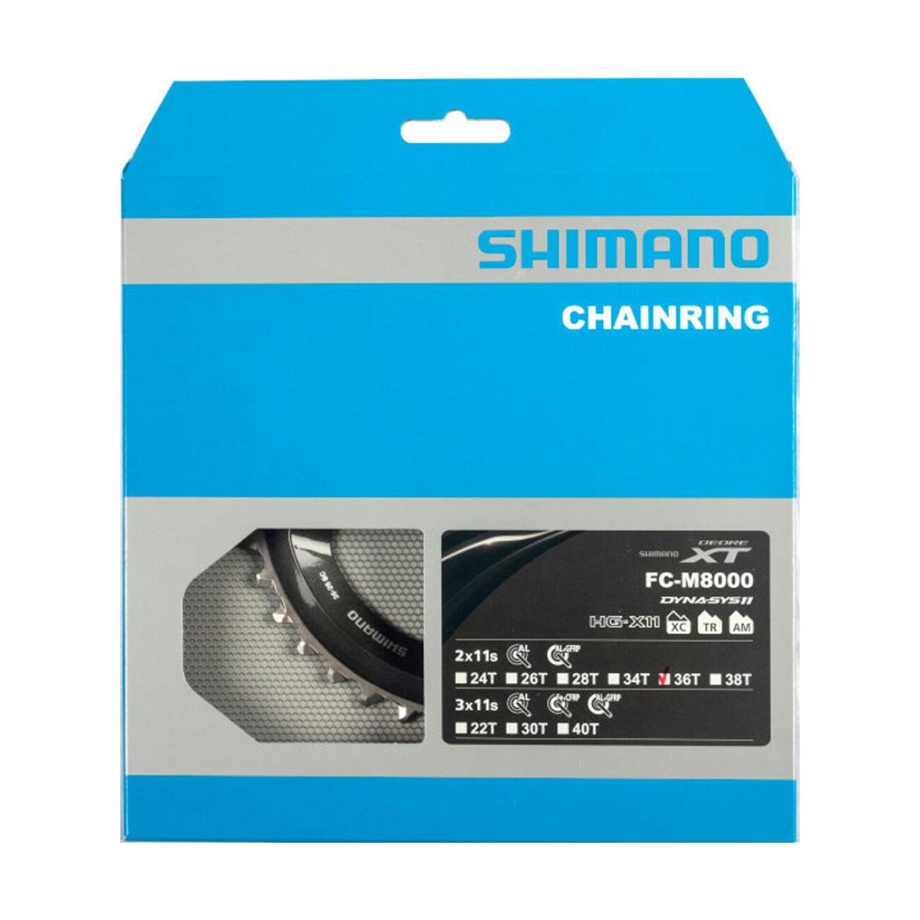 
                SHIMANO převodník - DEORE XT M8000 36 - černá
            