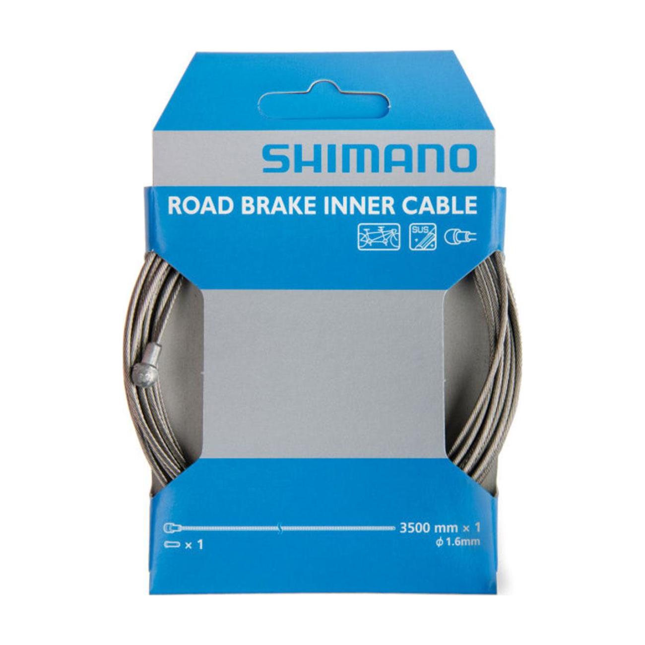 
                SHIMANO brzdové lanko - BRAKE CABLE ROAD 3500mmx1,6mm - stříbrná
            