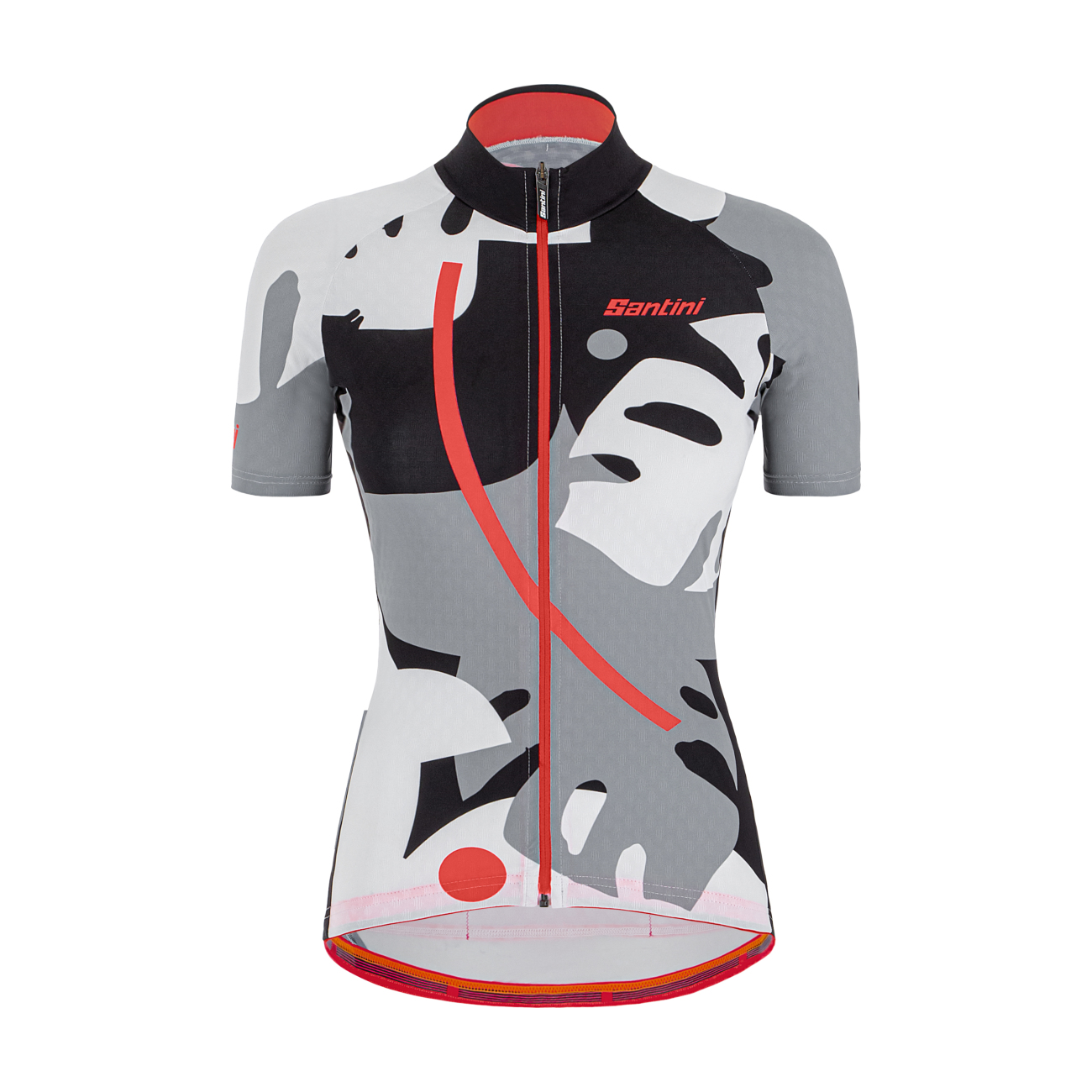 
                SANTINI Cyklistický dres s krátkým rukávem - GIADA MAUI LADY - černá/bílá/šedá XS
            
