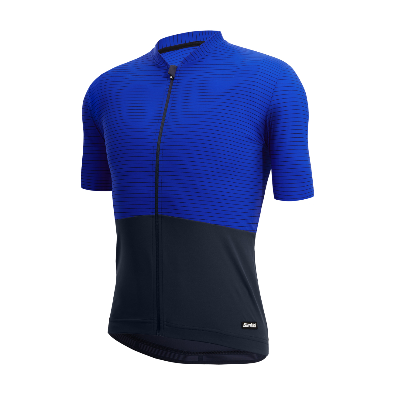 
                SANTINI Cyklistický dres s krátkým rukávem - COLORE RIGA - modrá L
            